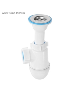 Сифон для раковины «АНИ Пласт» C2000, 1 1/4" х 40 мм, с литым выпуском, нержавеющая решетка Ани пласт
