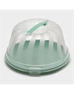 Тортовница с крышкой, d=28 см, внутренний d=26 см, бирюзовая Доляна