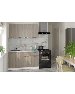 Кухонный гарнитур прямой «Фьюджи медиум», 1400 мм, цвет кашемир/джарра/белый Gerda