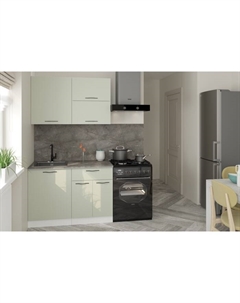 Кухонный гарнитур прямой «Флора лайт», 1200 мм, цвет орегано/белый Gerda