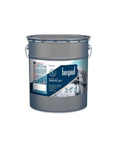 Грунт – эмаль 3 в 1, алкидно – уретановая, цвет коричневый, 5 кг Bergauf