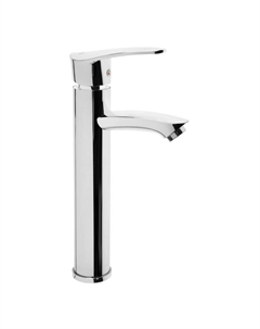 Смеситель для раковины ZEIN Z3721, однорычажный, длина излива 12 см, высокий, пластик, хром Zein