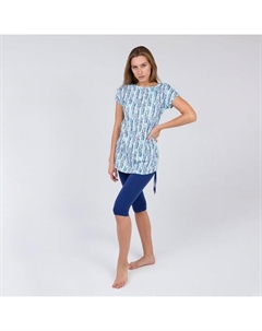 Комплект женский (футболка и бриджи) «Харуна», ментол, размер 56 Натали