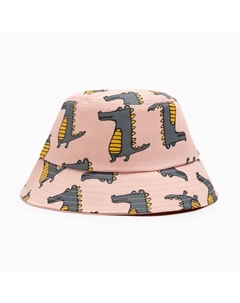 Панама детская «Крокодилы», розовая, размер 50 Minaku
