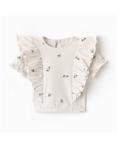 Футболка с воланами Olives, р. 86-92, молочный Крошка я