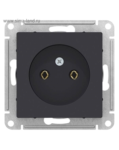 Розетка SE ATLASDESIGN, 16 А, 250 В, встраиваемая, без з/к, IP20, карбон, ATN001041 Schneider electric