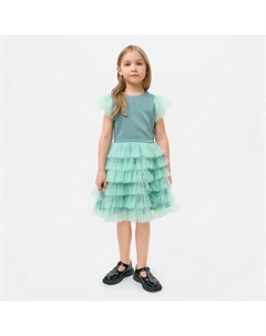 Платье детское с крылышками, размер 34 (122-128 см), мятный Kaftan