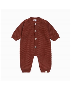 Комбинезон вязаный, р.74-80, кофейный Крошка я