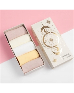 Набор носков женских Believe in magic, 5 пар, размер 35-38 Kaftan