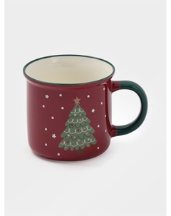 Кружка «Новогодние традиции», 420 мл, фарфор, бордовая Доляна