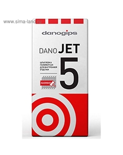 Шпатлёвка финишная полимерная для внутренней отделки Dano Jet 5, 25 кг (42 шт./пал) Шитрок