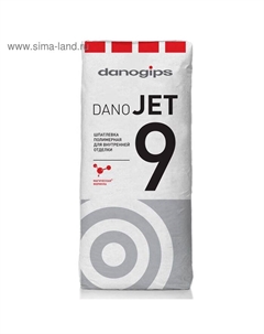 Шпатлёвка финишная полимерная для внутренней отделки Dano Jet 9, 20 кг (48 шт./пал) Шитрок