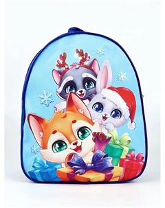 Рюкзак детский «Новогодние зверята», 33×25 см Nazamok kids