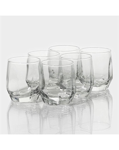 Набор стаканов «Алмаз», 215 мл, 7×8 см, 6 шт., стекло, прозрачный Lav