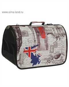 Сумка - переноска для животных «Лондон», 46×28.5×29 см, микс цветов Пижон