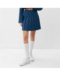 Юбка мини в складку женская Base, размер 46, синяя Mist