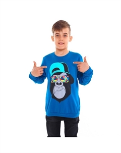 Свитшот для мальчика, цвет синий, рост 128 см Baby style