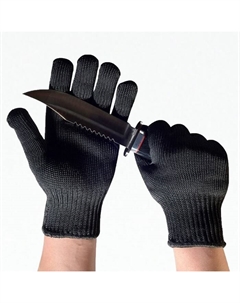 Перчатки защищающие от порезов, размер - M, черные Мастер к