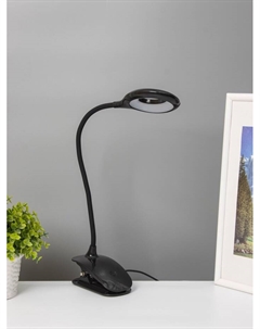 Светодиодный настольный светильник, 5 Вт, 3000-6000К, 350 лм, 13.5×7×38 см, чёрный Старт