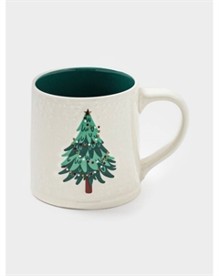 Кружка новогодняя «Ёлочка», 480 мл, фарфор, белая Доляна