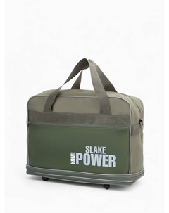 Сумка дорожная 20" на 4 колёсах, отдел на молнии, с увеличением, наружный карман, длинный ремень, хаки Lucky mark