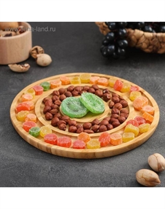 Менажница «Гипноз», 25×25×1.5 см, бамбук Доляна