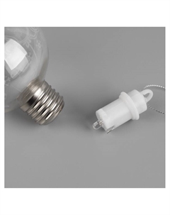 Набор ёлочных шаров «Игра искр», 3 шт., 8×10 см, 1 LED, от батареек, свечение тёплое белое Luazon lighting