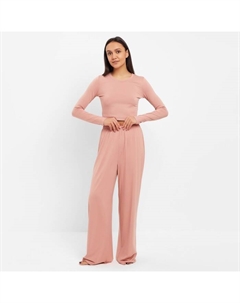 Пижама женская (лонгслив, брюки) : Home collection, размер 48, розовая Minaku