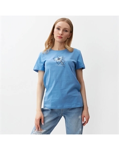 Футболка женская, цвет голубой, размер 46 Be friends