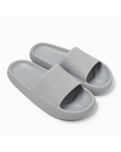 Пантолеты пляжные женские, размер 37, ЭВА, серые Smile of milady