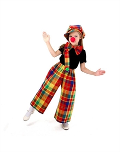 Костюм карнавальный «Клоун с бабочкой», цветная клетка, рост 104-128 см Страна карнавалия