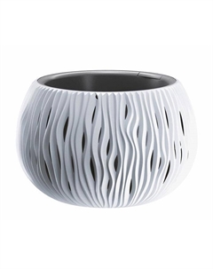 Кашпо для цветов, 20,75 л, цвет белый, 2 предмета, SANDY BOWL Prosperplast