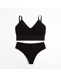 Комплект женский (топ, трусы), чёрный, размер 42-44 Collorista