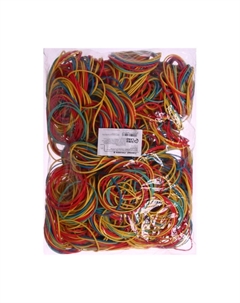 Банковская резинка цветная, 1000 грамм, длина 95 мм, диаметр - 60 мм, сечение 1.7×1.7 мм Calligrata