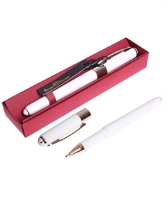 Ручка шариковая, 0.5 мм, Bruno Visconti MONACO, стержень синий, корпус белый, в футляре Brunovisconti