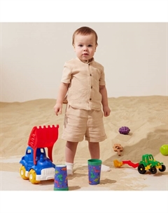 Комплект для мальчика (рубашка, шорты), рост 74-80 см, бежевый Minaku