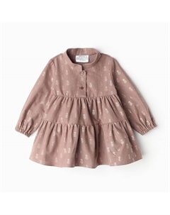 Платье "Ананасы", рост 80-86, коричневый Крошка я