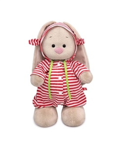 Мягкая игрушка «Зайка Ми в полосатом комбинезоне», 25 см Басик и ко
