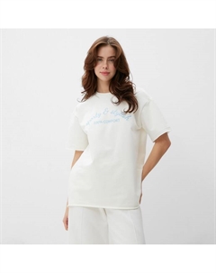 Футболка женская OVERSIZE FIT: SPORTY & STYLISH цвет экрю, р-р 44 Minaku