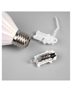 Набор ёлочных шаров «Снежное сияние», 3 шт., d=8 см, 3 LED, от батареек AG13×9, свечение тёплое белое Luazon lighting