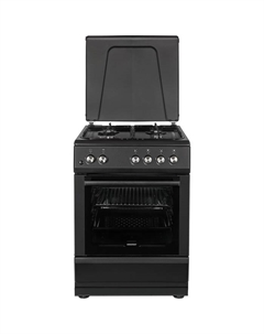 Плита NORDFROST GG 6061 B, газовая, 4 конфорки, 64 л, газовая духовка, чёрная Nordfrost