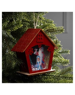 Подвеска световая «Дед Мороз и Снегурочка», 16×7×15.5 см, 1 LED, от батареек AG10×3, свечение тёплое белое Luazon lighting