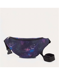 Поясная сумка на молнии, 25×6×13 см, с принтом, фиолетовая Зфтс