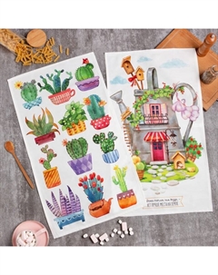 Набор полотенец «» Счастье 40×73 см - 2 шт., 100% хлопок, саржа Этель