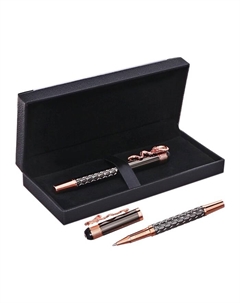 Ручка роллер подарочная "Змея", неавтоматическая, в кожзам футляре, 0,5 мм, корпус золото/бронза Calligrata