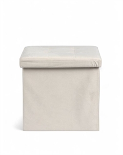 Пуф – короб складной «», с ящиком, 380×380×380 мм, велюр, цвет бежевый Клик мебель