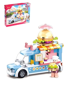 Конструктор Розовая Мечта «Фудтрак с бургерами», 154 детали Sluban