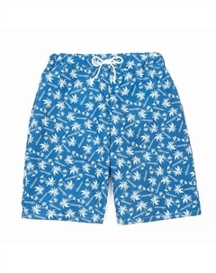 Плавки-шорты для мальчика, цвет тёмно-синий/пальмы, рост 128 см Котмаркот