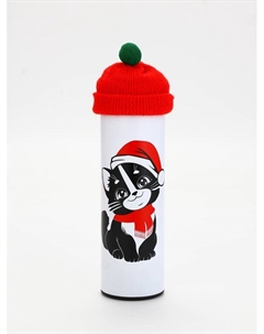 Термос с шапочкой «Новогодний котик», 500 мл Сима-ленд