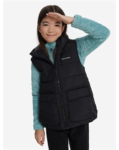 Жилет утепленный для девочек, Черный Outventure